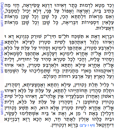 Daily Zohar -31. Scanning from right to left top to bottom Holy Zohar text. Daily Zohar -31.