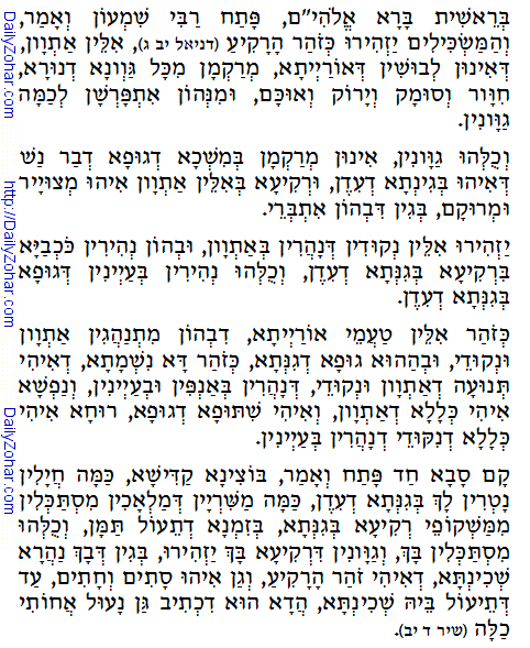 Daily Zohar -56. Scanning from right to left top to bottom Holy Zohar text. Daily Zohar -56.