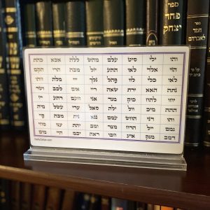 72 names in a clear stand