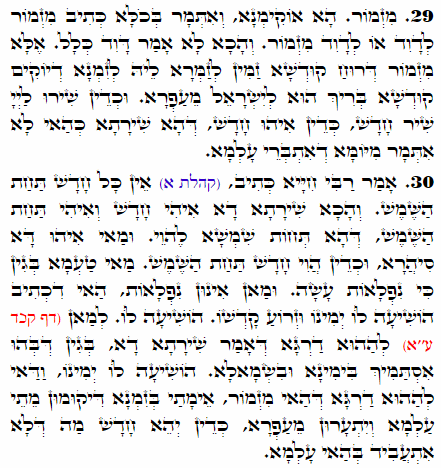 Daily Zohar -1965 Scanning from right to left top to bottom Holy Zohar text. Daily Zohar -1965