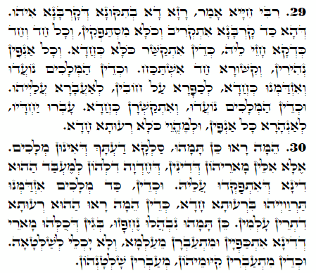 Daily Zohar -1999 Scanning from right to left top to bottom Holy Zohar text. Daily Zohar -1999