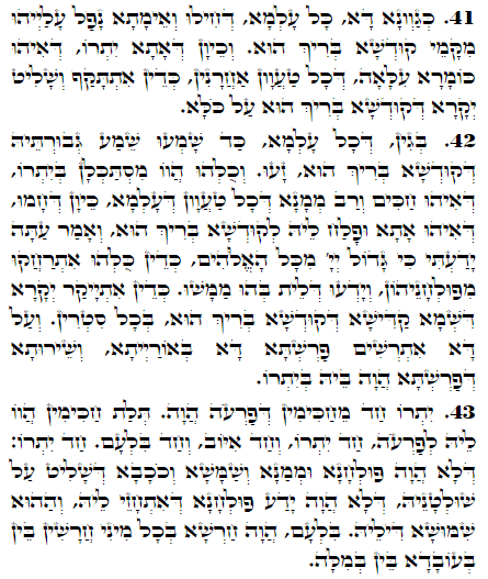 Daily Zohar -2033 Scanning from right to left top to bottom Holy Zohar text. Daily Zohar -2033