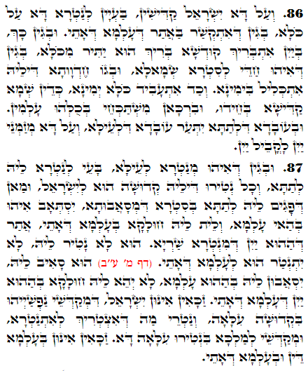 Daily Zohar -2710 Scanning from right to left top to bottom Holy Zohar text. Daily Zohar -2710