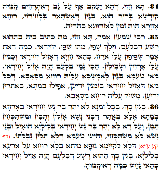 Daily Zohar -3215 Scanning from right to left top to bottom Holy Zohar text. Daily Zohar -3215