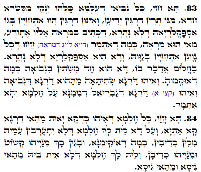 Daily Zohar -3217 Scanning from right to left top to bottom Holy Zohar text. Daily Zohar -3217