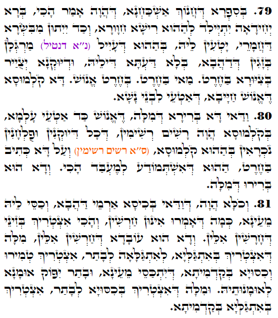 Daily Zohar -3288 Scanning from right to left top to bottom Holy Zohar text. Daily Zohar -3288