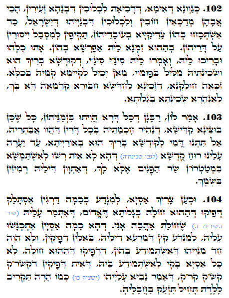 Daily Zohar -1106 Scanning from right to left top to bottom Holy Zohar text. Daily Zohar -1106