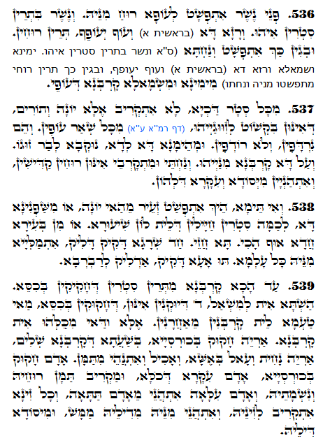 Daily Zohar -1260 Scanning from right to left top to bottom Holy Zohar text. Daily Zohar -1260
